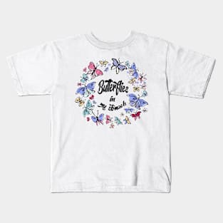 butterflies doodle Kids T-Shirt